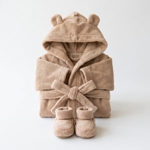 Baby Hooded Bathrobe with Booties