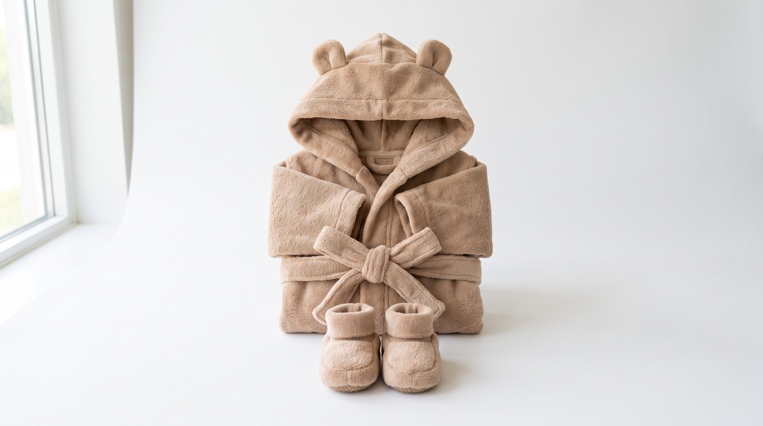 Baby Hooded Bathrobe with Booties